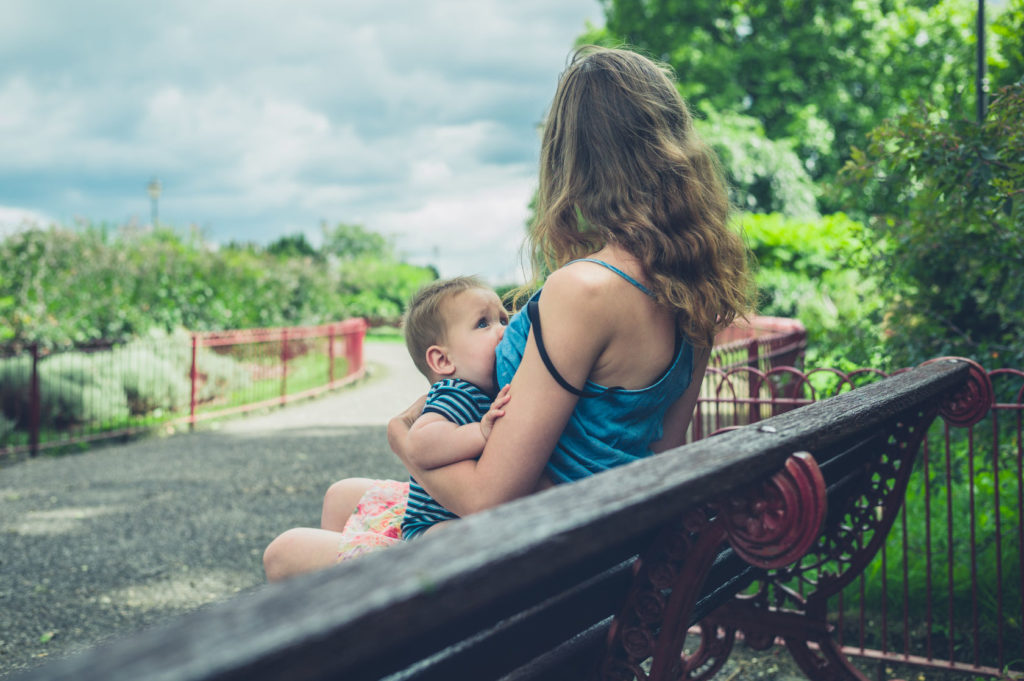 Breastfeeding in the park